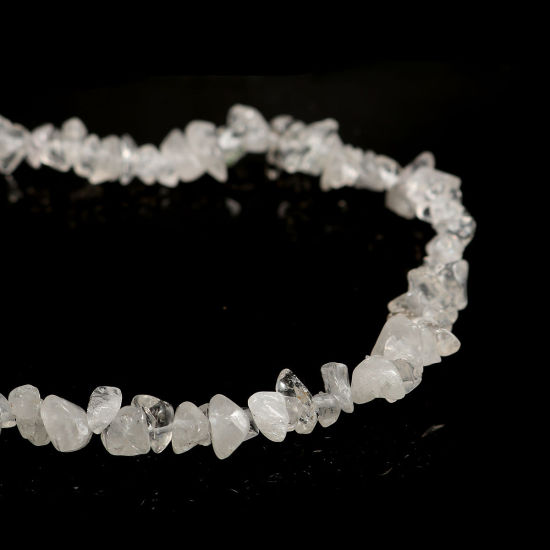 Bild von Kristall ( Natur ) Chip Perlen Unregelmäßig Transparent ca. 14mm x10mm- 8mm x4mm, Größe: M, Loch:ca. 1mm, 85cm lang, 5 Stränge (ca. 200 - 180 Stück/Strang)