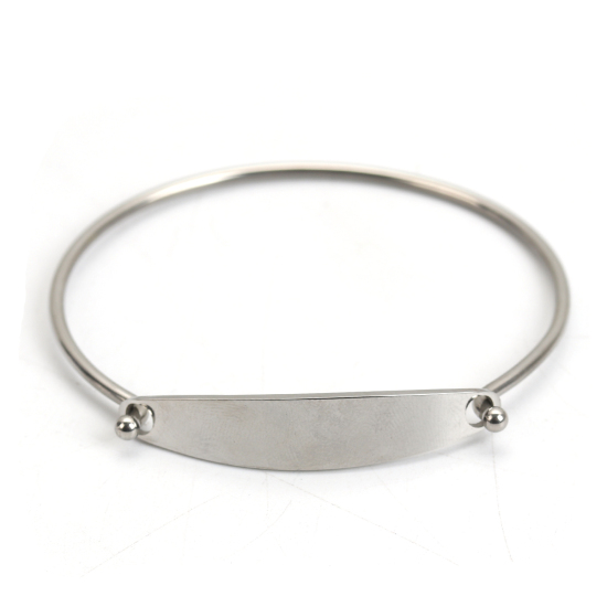 Bild von 304 Edelstahl Armband Silberfarbe Blätter 18.5cm lang, 1 Stück”