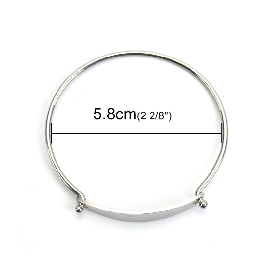 Bild von 304 Edelstahl Armband Silberfarbe Blätter 18.5cm lang, 1 Stück”