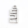 Picture of Zinc Based Alloy Charms Antique Silver Color Message " Run " 19mm( 6/8") x 9mm( 3/8"), 30 PCs