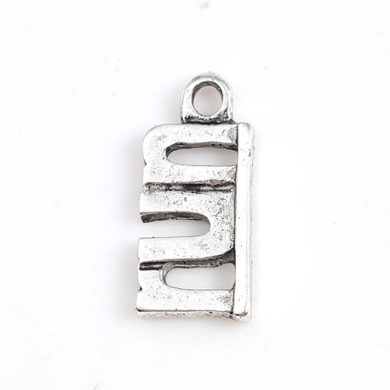 Bild von Zinklegierung Charms Antiksilber Message " Run " 19mm x 9mm, 30 Stück