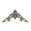 Immagine di Lega di Ferro Filigree Stamping Cabochon per Abbellimento Triangolo Pistola Nera Pianta Rampicante Disegno 31mm x 16mm, 30 Pz