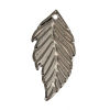 Picture of Iron Based Alloy Pendants Leaf Gunmetal 33mm(1 2/8") x 16mm( 5/8"), 30 PCs