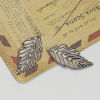 Picture of Iron Based Alloy Pendants Leaf Gunmetal 33mm(1 2/8") x 16mm( 5/8"), 30 PCs