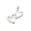 Picture of Zinc Based Alloy Charms Heart Antique Silver Color 16mm( 5/8") x 10mm( 3/8"), 100 PCs