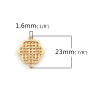 Picture of Zinc Based Alloy Connectors Hexagon Gold Plated Grid Checker 23mm x 19mm, 10 PCs