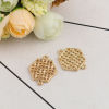Picture of Zinc Based Alloy Connectors Hexagon Gold Plated Grid Checker 23mm x 19mm, 10 PCs