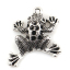 Picture of Zinc Based Alloy Charms Frog Animal Antique Silver Color (Can Hold ss9 Pointed Back Rhinestone) 29mm(1 1/8") x 25mm(1"), 20 PCs