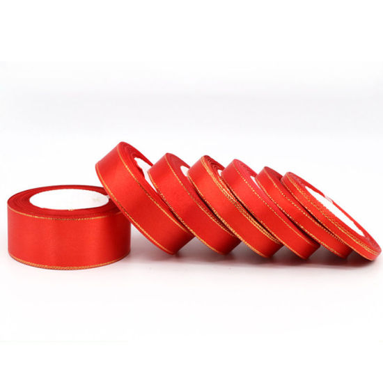 Picture of Polyester Satin Ribbon Red 15mm( 5/8"), 1 Roll (Approx 25 Yards/Roll)