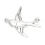 Imagen de 316 Acero Inoxidable Conectores Golondrina Tono de Plata 20mm x 17mm, 20 Unidades