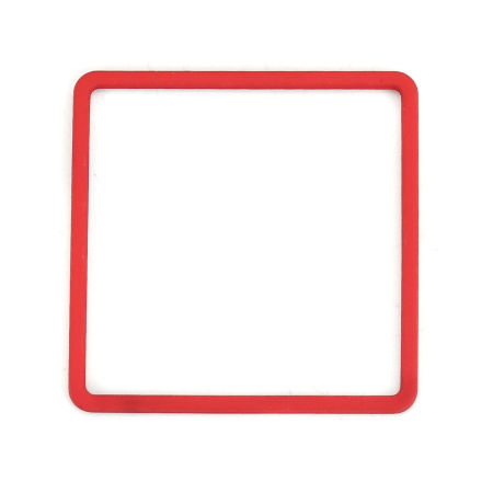 Image de Connecteurs en Alliage de Zinc Carré Rouge 35mm x 35mm, 10 Pcs