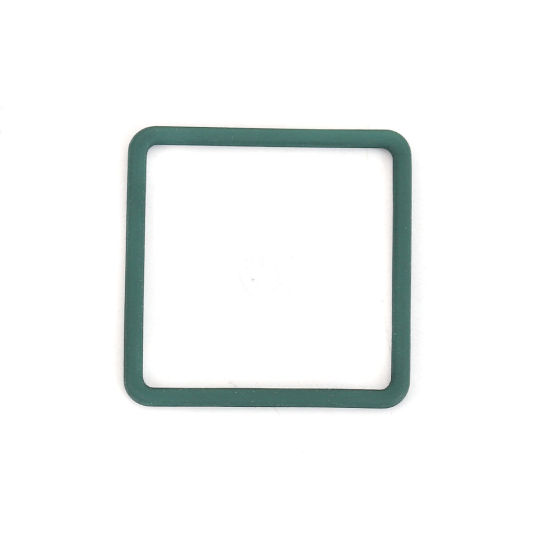 Picture of Zinc Based Alloy Connectors Square Dark Green 25mm x 25mm, 10 PCs