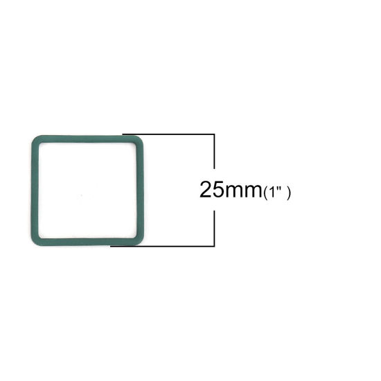 Picture of Zinc Based Alloy Connectors Square Dark Green 25mm x 25mm, 10 PCs