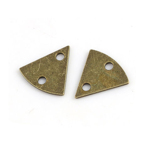 Image de Connecteurs en Laiton Triangle Bronze Antique 13mm x 13mm, 10 Pcs