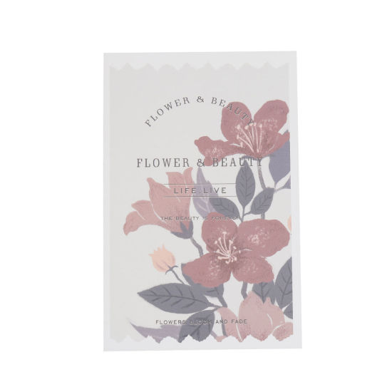 Picture of Paper Envelope Rectangle Multicolor Flower Leaves Pattern 14.3cm(5 5/8") x 9.3cm(3 5/8"), 1 Box(30 Sheets/Box)