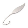 Picture of 304 Stainless Steel Blank Stamping Tags Bookmark Leaf Silver Tone Mirror Polishing 15cm x 3.7cm, 1 Piece