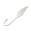 Picture of 304 Stainless Steel Blank Stamping Tags Bookmark Leaf Silver Tone Mirror Polishing 15cm x 3.7cm, 1 Piece