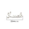 Picture of Zinc Based Alloy Connectors Antique Silver Color Message " LUCK " 22mm x 10mm, 50 PCs