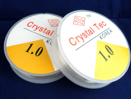 Nylon Elastic Stretch Jewelry Thread Cord Transparent 1mm, 10 Rolls (Approx 10 M/Roll)