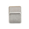 Bild von Edelstahl Leere Stempeletiketten Perlen für die DIY-Schmuckherstellung Würfel Silberfarbe Rollen polieren 4mm x 4mm, Ohne Loch Dia., Loch: Ca. 10, Stück