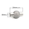 Picture of 304 Stainless Steel Magnetic Clasps Round Silver Sparkledust 20mm( 6/8") x 12mm( 4/8"), 1 Piece