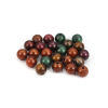 Picture of Acrylic Beads Round At Random Imitation Tiger's Eyes About 10mm Dia, Hole: Approx 2mm, 200 PCs