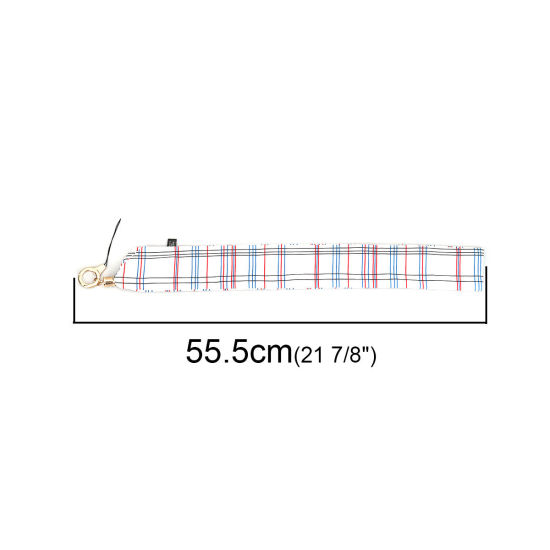 Image de Attaches Portables en Polyester Multicolore Carreau 55.5cm Long, 1 Pièce
