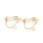 Picture of Brass No Piercing Ear Clips Earrings 18K Real Gold Plated W/ Loop 12mm( 4/8") x 6mm( 2/8"), 10 PCs