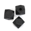 Picture of Wood Spacer Beads Octagon Black Faceted 12mm x 11mm, Hole: Approx 3.3mm, 50 PCs