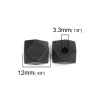 Picture of Wood Spacer Beads Octagon Black Faceted 12mm x 11mm, Hole: Approx 3.3mm, 50 PCs