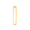 Picture of Zinc Based Alloy Connectors Oval Gold Plated Hollow 40mm x 8mm, 10 PCs