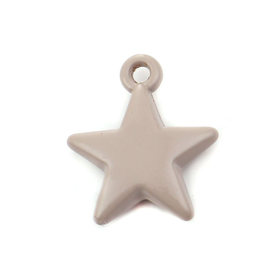 Picture of Acrylic Galaxy Charms Star Khaki 22mm x 19mm, 10 PCs