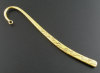 Picture of Zinc Based Alloy Bookmark Findings Twist Gold Tone Antique Gold Flower Carved With Loop 12.2cm(4 6/8"), 6 PCs