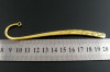 Picture of Zinc Based Alloy Bookmark Findings Twist Gold Tone Antique Gold Flower Carved With Loop 12.2cm(4 6/8"), 6 PCs