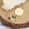 Picture of Zinc Based Alloy Connectors Round Gold Plated Multicolor Jigsaw Enamel 20mm x 16mm, 10 PCs