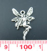 Picture of 60PCs Antique Silver Color Fairy Charms Pendants 21x15mm