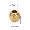 Picture of 304 Stainless Steel Casting Beads Round Gold Plated Cancer Sign Of Zodiac Constellations About 10mm Dia., Hole: Approx 4.3mm, 1 Piece