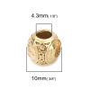 Picture of 304 Stainless Steel Casting Beads Round Gold Plated Aries Sign Of Zodiac Constellations About 10mm Dia., Hole: Approx 4.3mm, 1 Piece