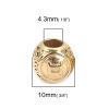 Picture of 304 Stainless Steel Casting Beads Round Gold Plated Gemini Sign Of Zodiac Constellations About 10mm Dia., Hole: Approx 4.3mm, 1 Piece