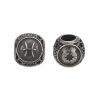 Picture of 304 Stainless Steel Casting Beads Round Gunmetal Pisces Sign Of Zodiac Constellations About 10mm Dia., Hole: Approx 4.3mm, 1 Piece