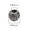 Picture of 304 Stainless Steel Casting Beads Round Gunmetal Pisces Sign Of Zodiac Constellations About 10mm Dia., Hole: Approx 4.3mm, 1 Piece