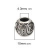 Picture of 304 Stainless Steel Casting Beads Round Antique Silver Color Sagittarius Sign Of Zodiac Constellations About 10mm Dia., Hole: Approx 4.3mm, 1 Piece