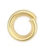Picture of 200 PCs 3mm Dia., 0.6mm(23 gauge) 304 Stainless Steel Open Jump Rings Findings For Jewelry Making Gold Plated Round