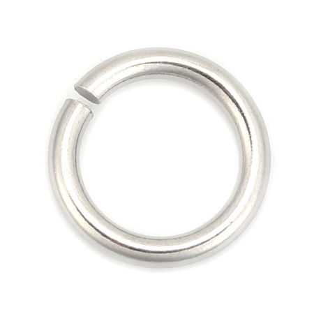 50 PCs 14mm Dia., 2mm(12 gauge) 304 Stainless Steel Open Jump Rings Findings For Jewelry Making Silver Tone Round