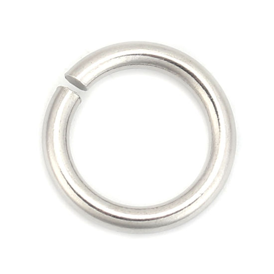 Picture of 2mm 304 Stainless Steel Open Jump Rings Findings Silver Tone 14mm( 4/8") Dia., 50 PCs