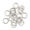 Picture of 50 PCs 14mm Dia., 2mm(12 gauge) 304 Stainless Steel Open Jump Rings Findings For Jewelry Making Silver Tone Round