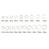 Picture of 50 PCs 14mm Dia., 2mm(12 gauge) 304 Stainless Steel Open Jump Rings Findings For Jewelry Making Silver Tone Round