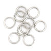 Picture of 20 PCs 18mm Dia., 2.5mm 304 Stainless Steel Open Jump Rings Findings For Jewelry Making Silver Tone Round