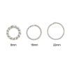 Picture of 1.5mm 304 Stainless Steel Opened Jump Rings Findings Braided Silver Tone 8mm( 3/8") Dia., 30 PCs