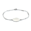 Immagine di 304 Acciaio Inossidabile Braccialetti Tono Argento Olive Modifiche in bianco di timbratura 22cm Lunghezza, 1 Pz